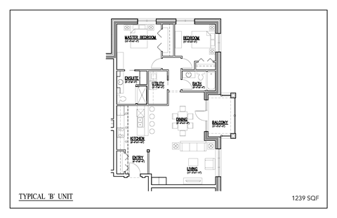 the floor plan of the unit