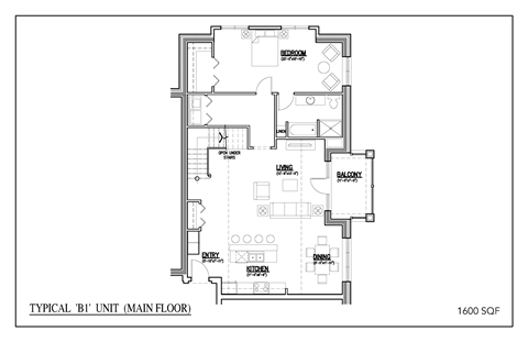 the floor plan of the unit