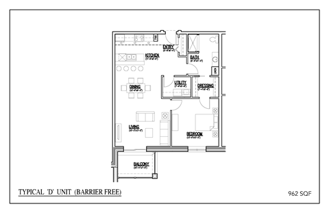 the floor plan of the unit