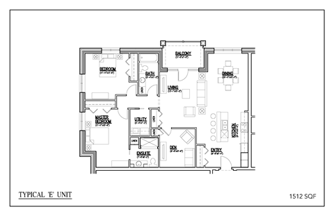 the floor plan of the unit
