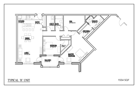 the floor plan of the unit