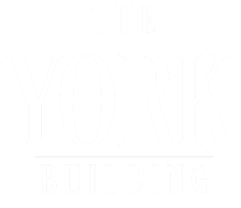 The York Building logo with white text on a green background.