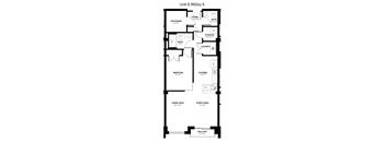 the floor plan of unit d of the residences