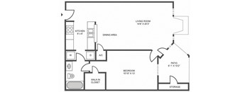 a schematic diagram of a floor plan of a residence