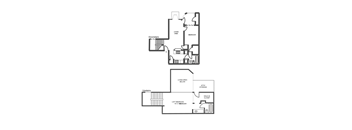 a floor plan of a house with bedrooms and a living room