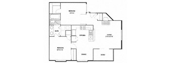 a floor plan of a house with bedrooms and a bathroom