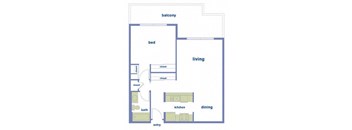 the illustration of a floor plan of a house