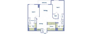 the blueprint of a floor plan of a house