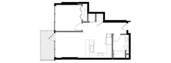 bedroom floor plan of a small modern house royalty free illustration