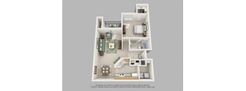a floor plan is shown with a bedroom and a living room