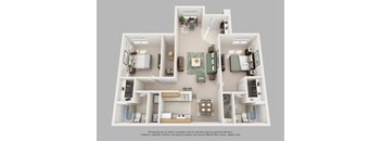 a floor plan of a house with a bedroom and a living room