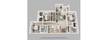 a floor plan is shown in this rendering
