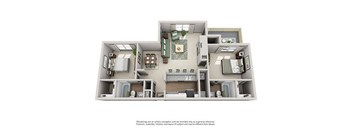 a 3 bedroom floor plan is shown in this illustration