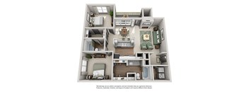 a 3 bedroom floor plan is shown in this illustration