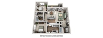 a 3 bedroom floor plan is shown in this illustration