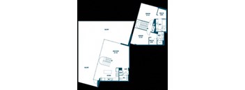 two floor plans of a house with different layouts