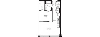 vector illustration of a stylized floor plan of a house