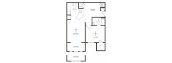 a schematic diagram of a floor plan of a house