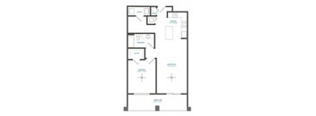 an illustration of a schematic floor plan of a house