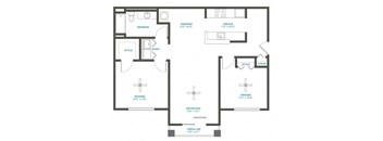a schematic drawing of a floor plan of a house