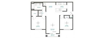 a schematic drawing of a floor plan of a house