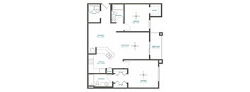 a schematic drawing of a floor plan of a house