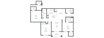 a schematic drawing of a floor plan of a house