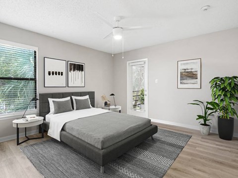 an image of a bedroom with a bed