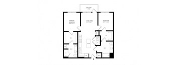 the schematic floor plan of the house with the furniture