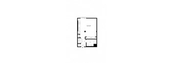 a black and white diagram of a floor plan against a white background