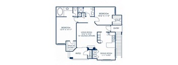 a floor plan of a house with bedrooms and a living room