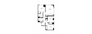 the black and white floor plan of a house