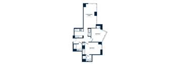 a floor plan of a residence with an open floor plan