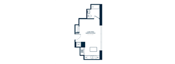 a floor plan of a 1 bedroom floor plan