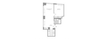 a floor plan of a house with a black and white floor