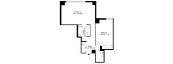 a blueprint of a floor plan of a house with an open floor plan with a