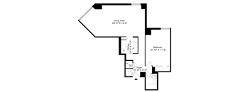 a blueprint of a floor plan of a house with a staircase