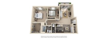 a 1 bedroom floor plan  1190 sq ft