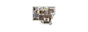 2 bedroom floor plan  1125 sq ft  the residences at