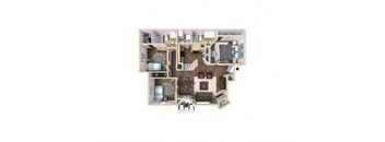 2 bedroom floor plan  the residences at sawmill park apartments