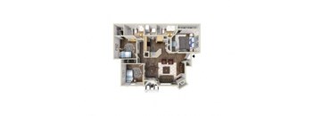 2 bedroom floor plan  the residences at sawmill park apartments