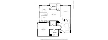 a floor plan of a house with a bedroom and a living room