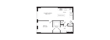 A black and white image of a house floor plan.