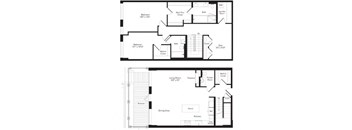 two diagrams of a floor plan of a house