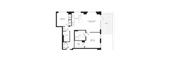 a black and white floor plan of a house