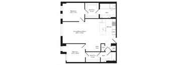 a schematic of a floor plan of a house