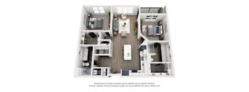 a 1 bedroom floor plan  villas at