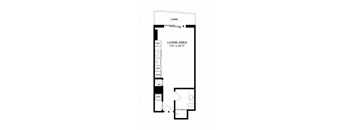 a floor plan of a small house with a loft