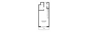 a floor plan of a small house with a loft and a garage