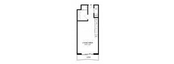 a floor plan of a small house with a loft and a garage